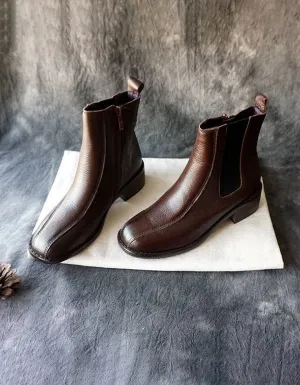 Vintage Leather Chelsea Boots Women