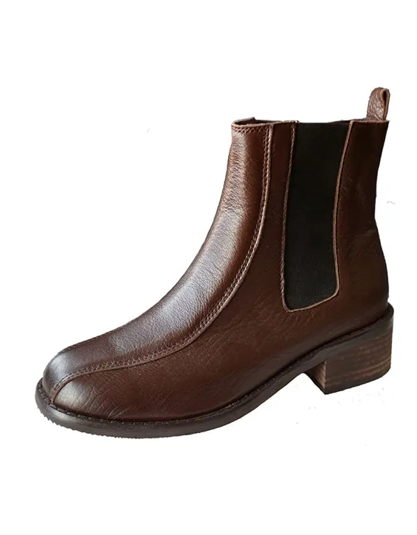 Vintage Leather Chelsea Boots Women