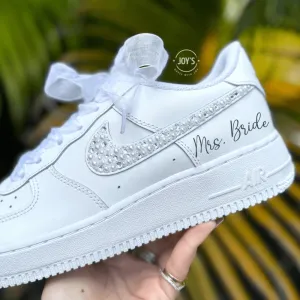 Wedding Sneakers Rhinestones Custom Air Force 1