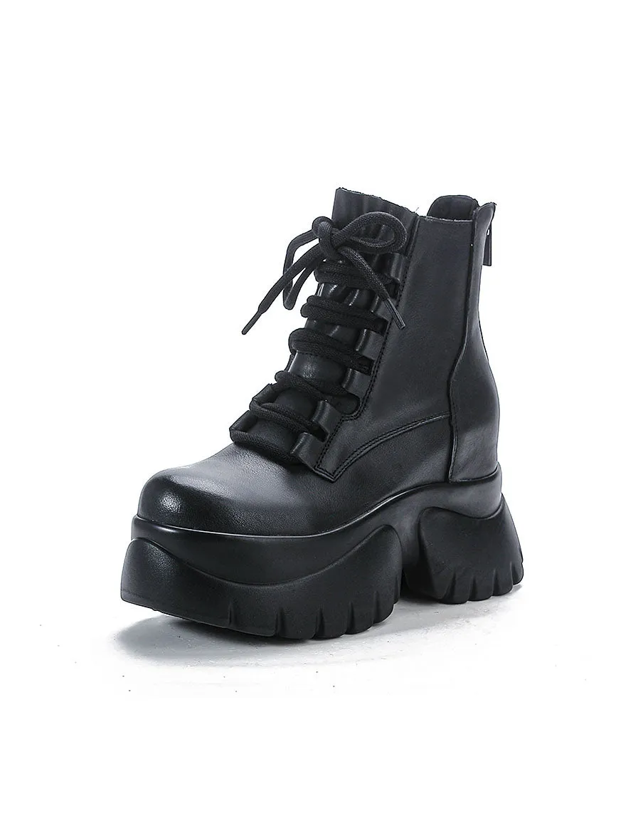 Winter Autumn Waterproof Lace-up Platform Boots