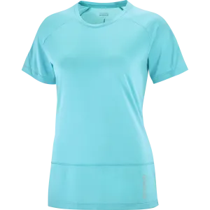 Women's Cross Run Short Sleeve T-Shirt (Peacock Blue)