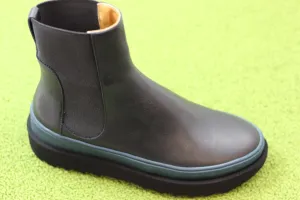 Women's France Boot - Black/Teal Leather