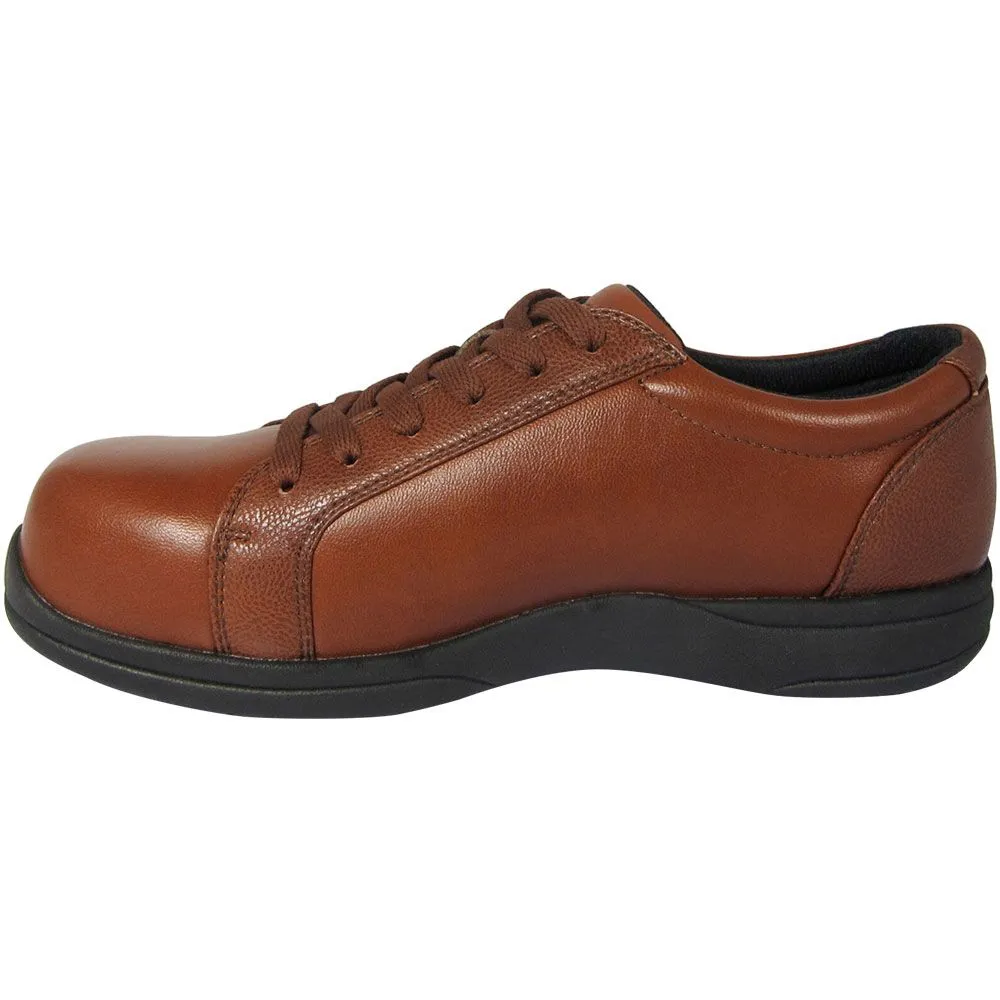 WOMEN'S GENUINE GRIP BROWN OXFORD S/R COMP TOE GG361