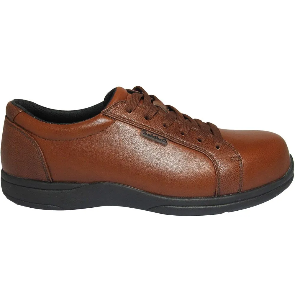 WOMEN'S GENUINE GRIP BROWN OXFORD S/R COMP TOE GG361