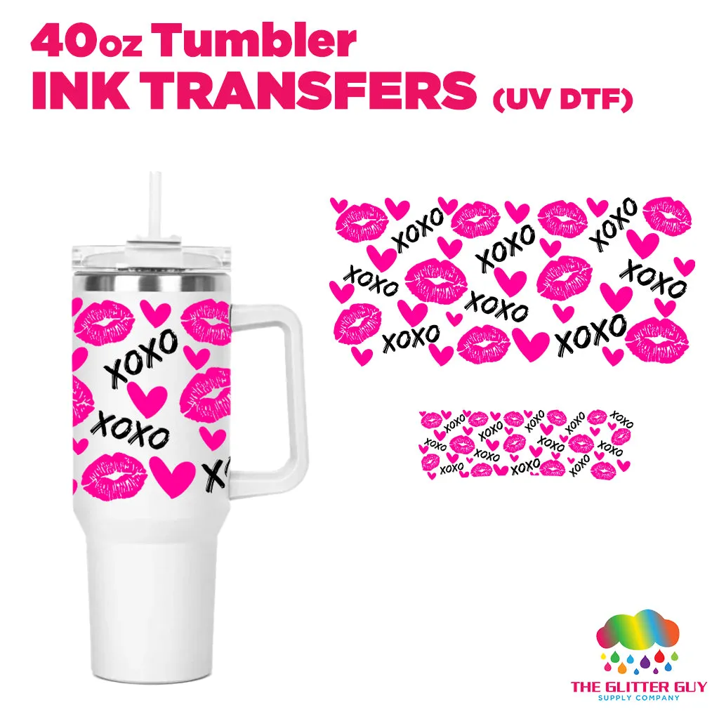 XOXO | 40oz Tumbler Wrap - Ink Transfers